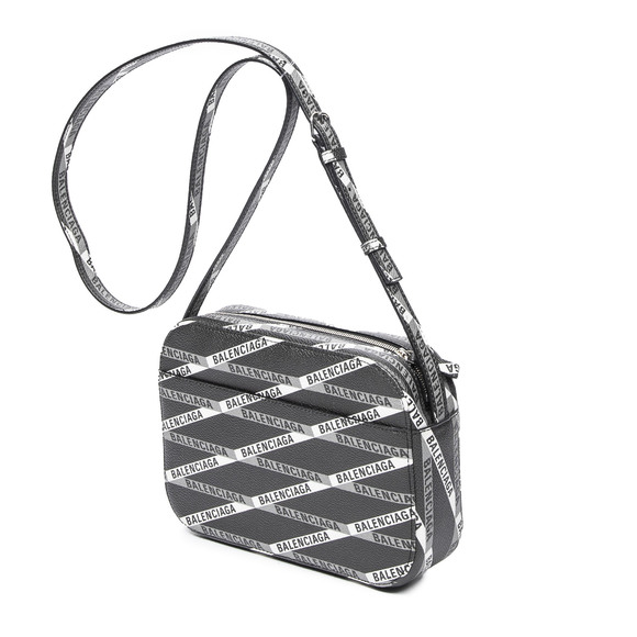 Balenciaga Everyday Camera Bag in Black/Gray Logo Print Coated Canvas - Picture 2 of 5